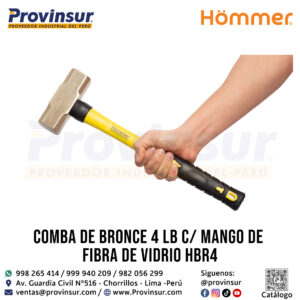 COMBA DE BRONCE 4 LB C/M FIBRA DE VIDRIO HBR4 HOMMER