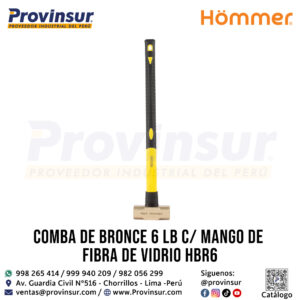 COMBA DE BRONCE 6 LB C/M FIBRA DE VIDRIO HBR6 HOMMER