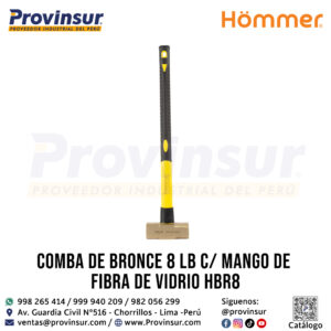 COMBA DE BRONCE 8 LB C/M FIBRA DE VIDRIO HBR8 HOMMER