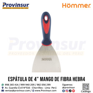 ESPATULA DE 4" MANGO DE FIBRA HEBR4 HOMMER