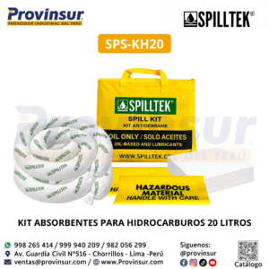 KIT ABSORBENTES PARA HIDROCARBUROS 20 LITROS SPS-KH20