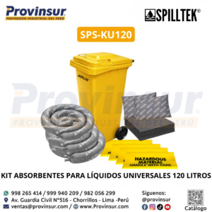 KIT ABSORBENTES PARA LÍQUIDOS UNIVERSALES 120 LITROS SPS-KU120