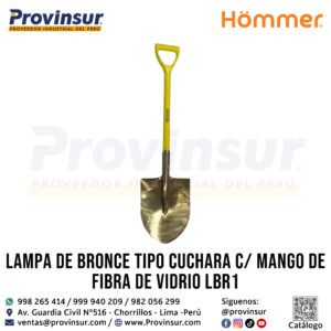 LAMPA DE BRONCE TIPO CUCHARA M/FIBRA DE VIDRIO LBR1 HOMMER
