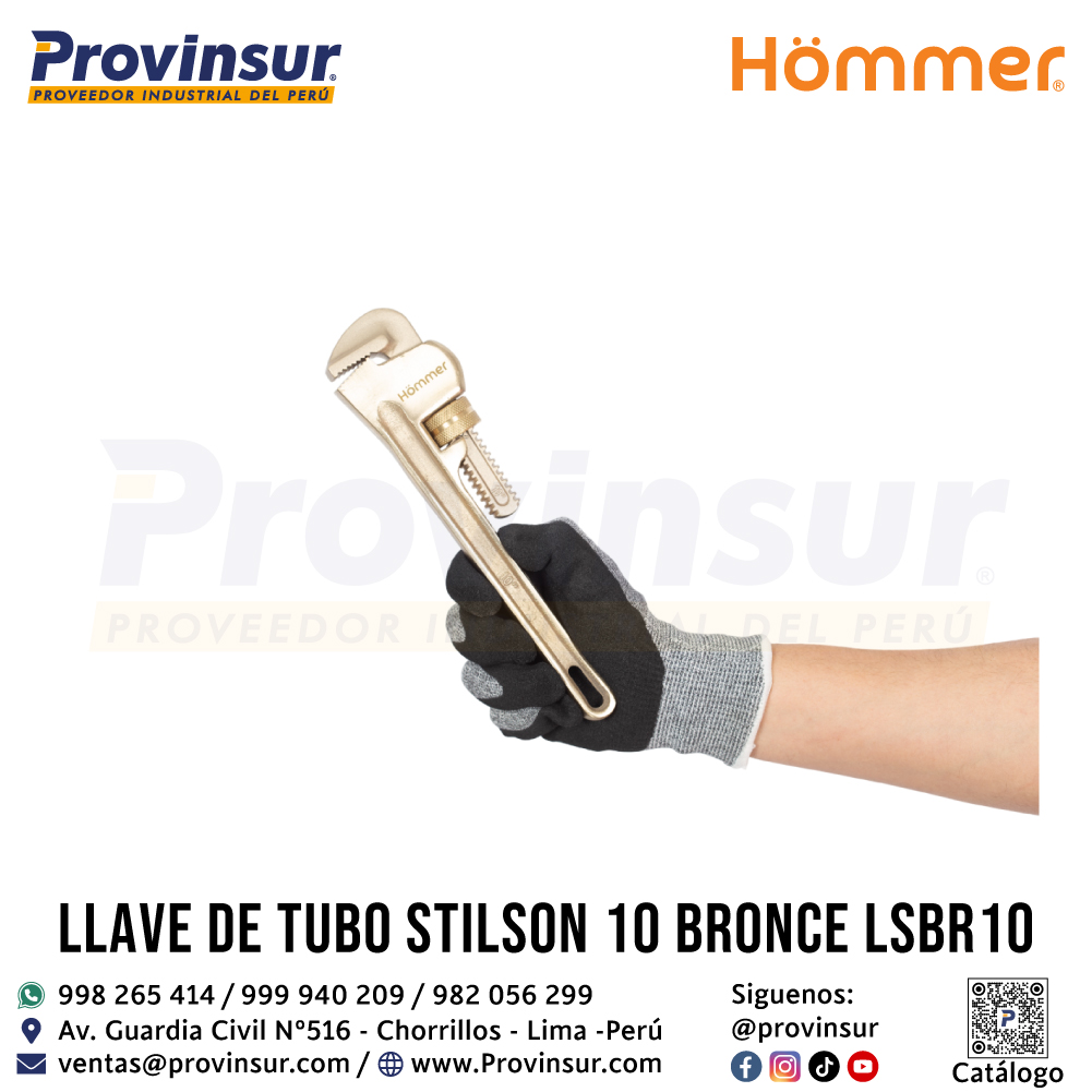 LLAVE DE TUBO STILSON 10" BRONCE LSBR10 HOMMER 2 LLAVE DE TUBO STILSON 10" BRONCE LSBR10 HOMMER