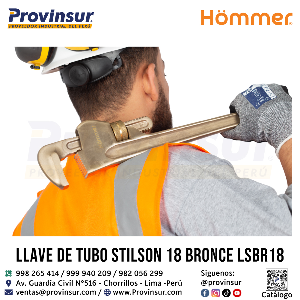 LLAVE DE TUBO STILSON 18" BRONCE LSBR18 HOMMER 3 LLAVE DE TUBO STILSON 18" BRONCE LSBR18 HOMMER