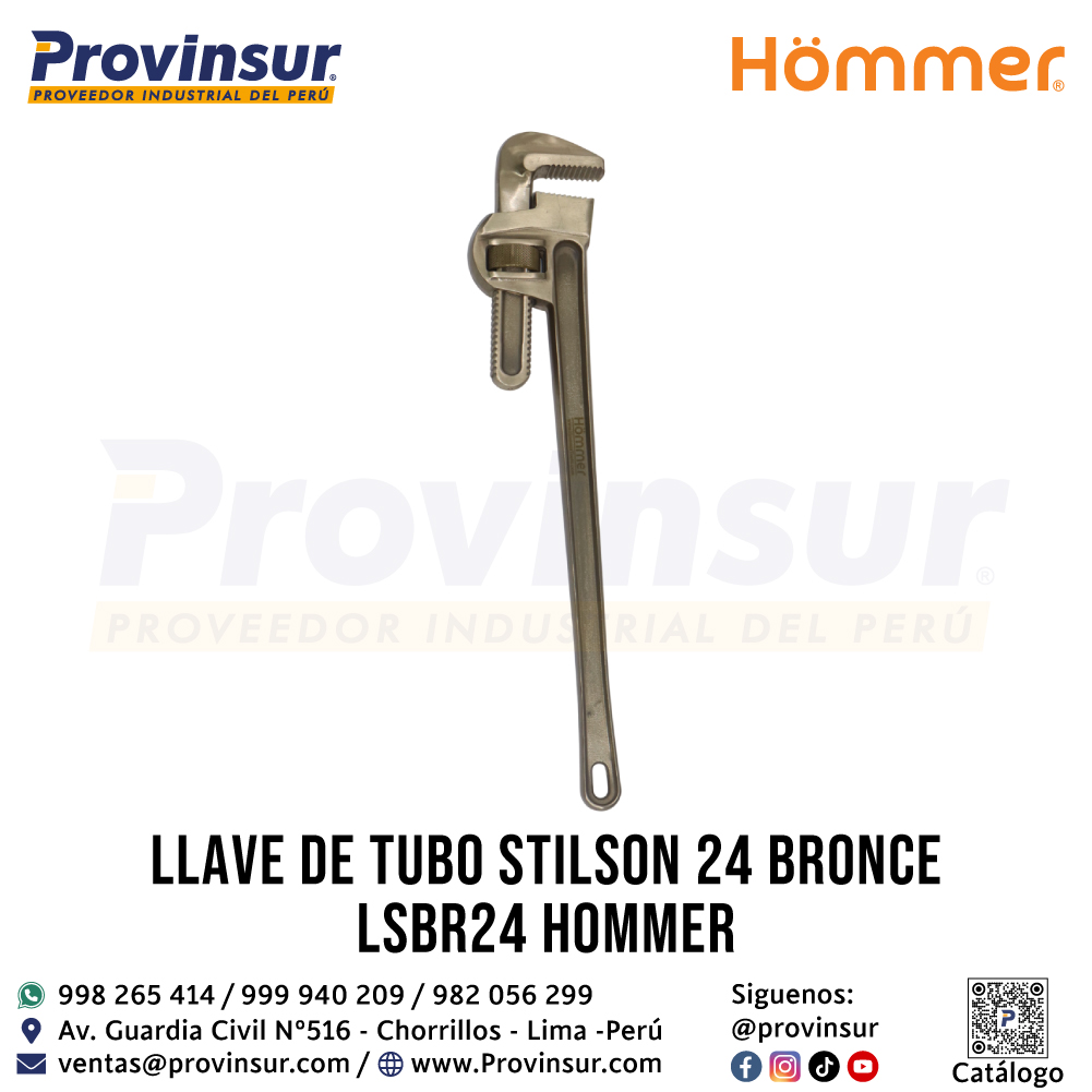 LLAVE DE TUBO STILSON 24" BRONCE LSBR24 HOMMER 1 LLAVE DE TUBO STILSON 24" BRONCE LSBR24 HOMMER