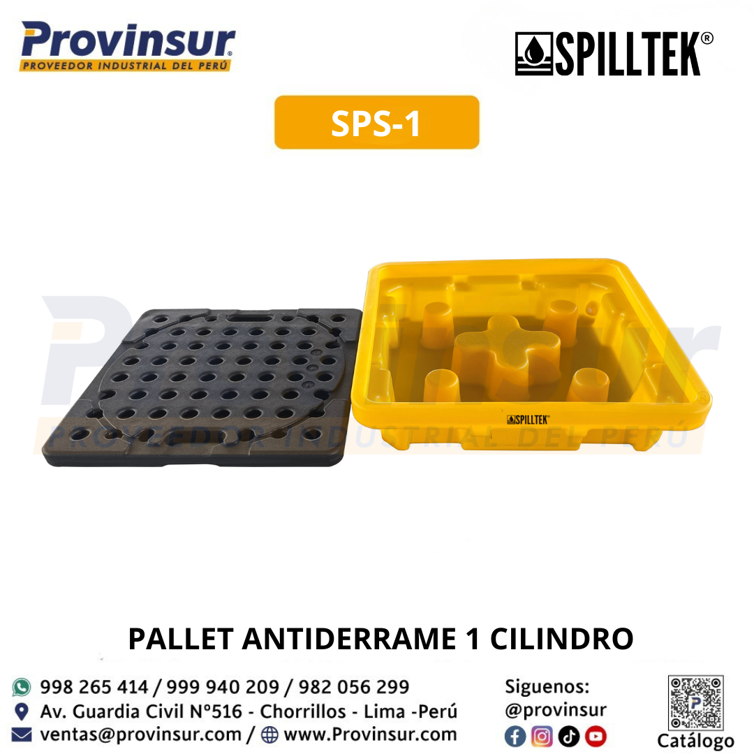 PALLET ANTIDERRAME 1 CILINDRO SPS-1 SPILLTEK 3 PALLET ANTIDERRAME 1 CILINDRO SPS-1 SPILLTEK