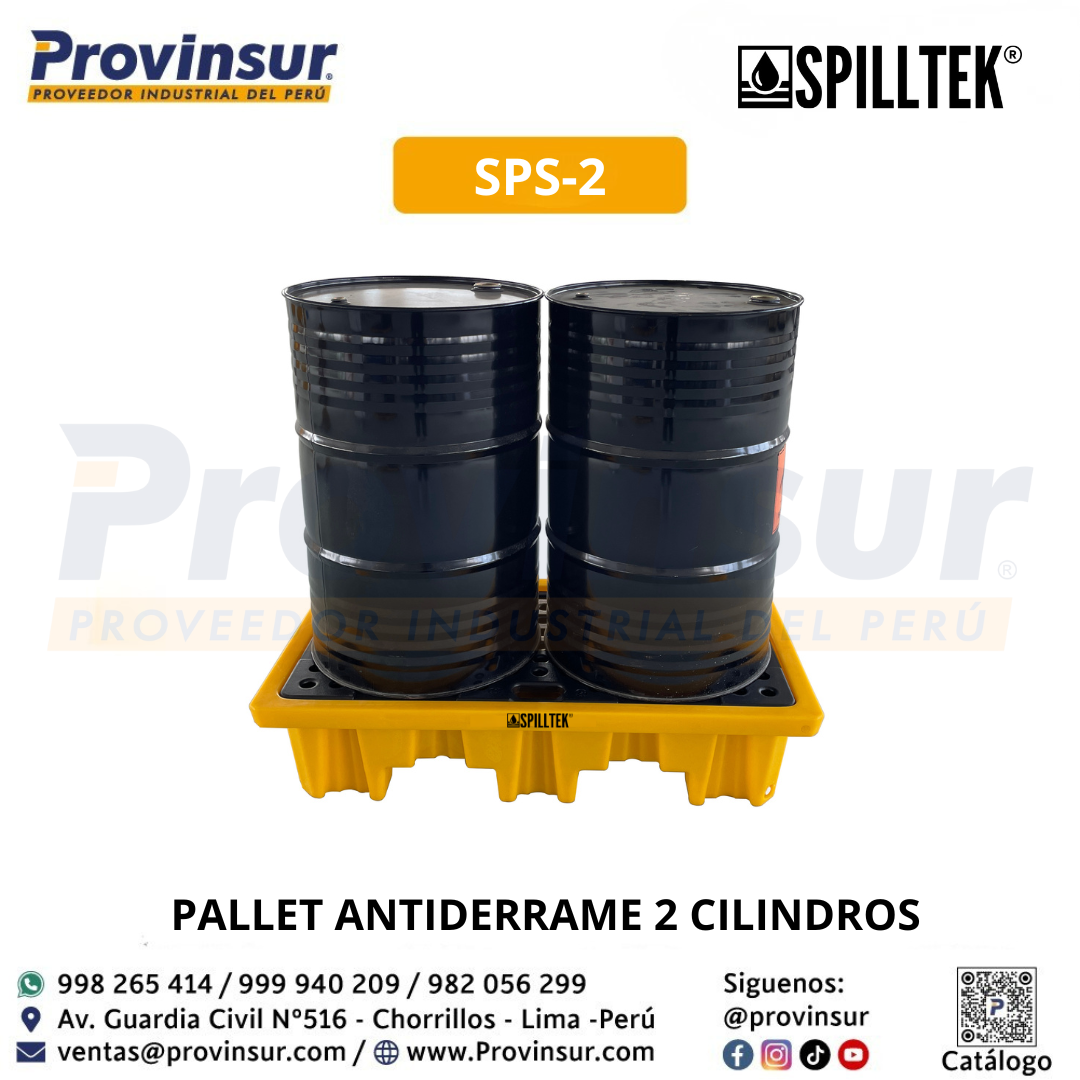 PALLET ANTIDERRAME 2 CILINDROS SPS-2 SPILLTEK 5 PALLET ANTIDERRAME 2 CILINDROS SPS-2 SPILLTEK
