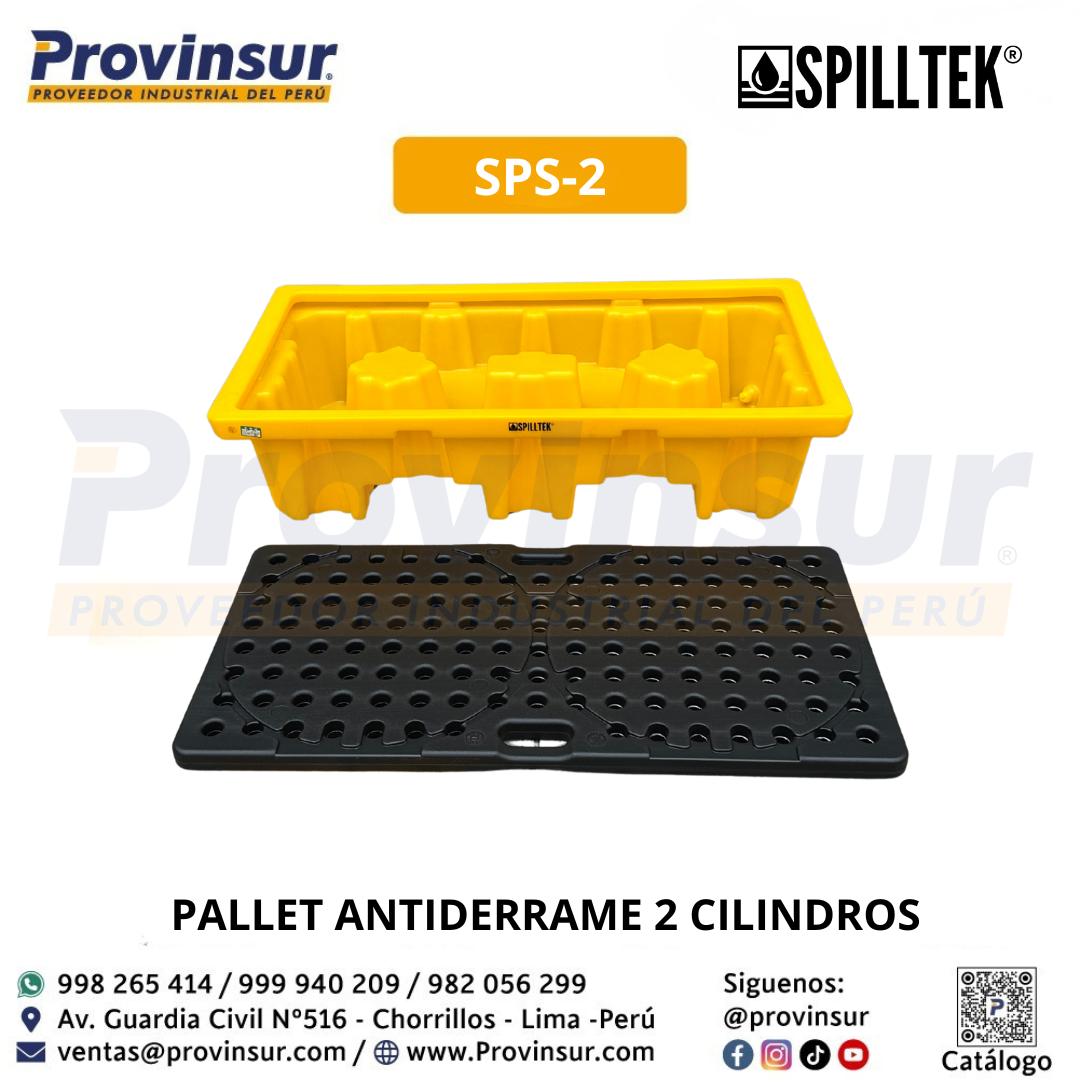 PALLET ANTIDERRAME 2 CILINDROS SPS-2 SPILLTEK 4 PALLET ANTIDERRAME 2 CILINDROS SPS-2 SPILLTEK