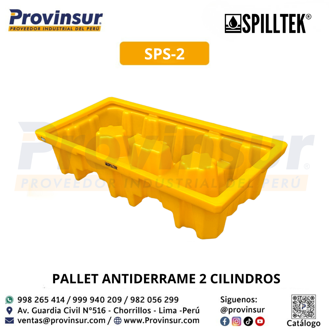 PALLET ANTIDERRAME 2 CILINDROS SPS-2 SPILLTEK 2 PALLET ANTIDERRAME 2 CILINDROS SPS-2 SPILLTEK