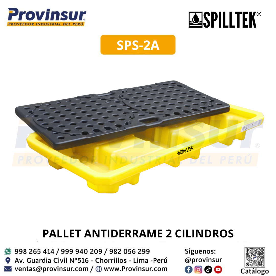 PALLET ANTIDERRAME 2 CILINDROS SPS-2A SPILLTEK 5 PALLET ANTIDERRAME 2 CILINDROS SPS-2A SPILLTEK