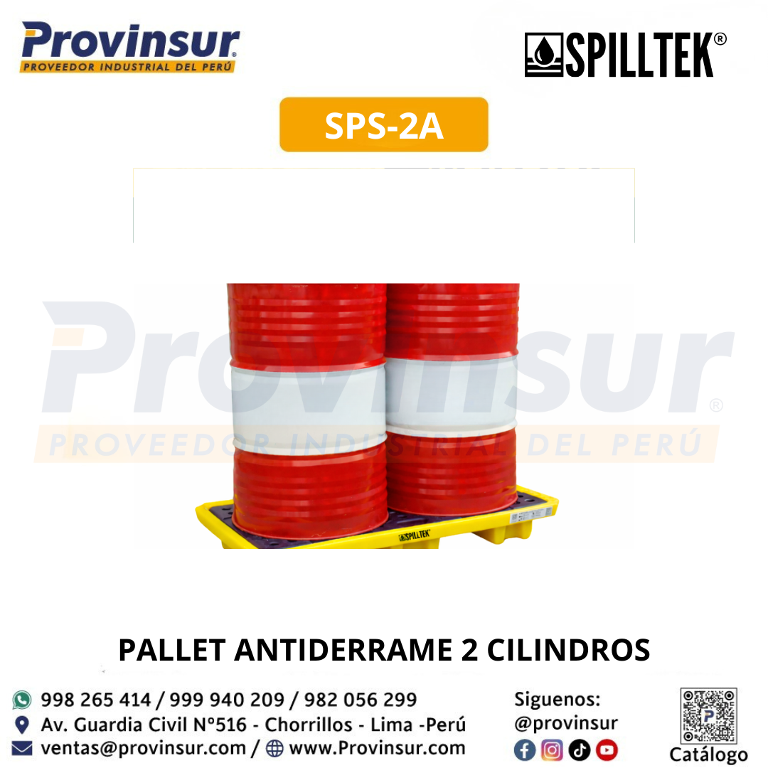 PALLET ANTIDERRAME 2 CILINDROS SPS-2A SPILLTEK 2 PALLET ANTIDERRAME 2 CILINDROS SPS-2A SPILLTEK