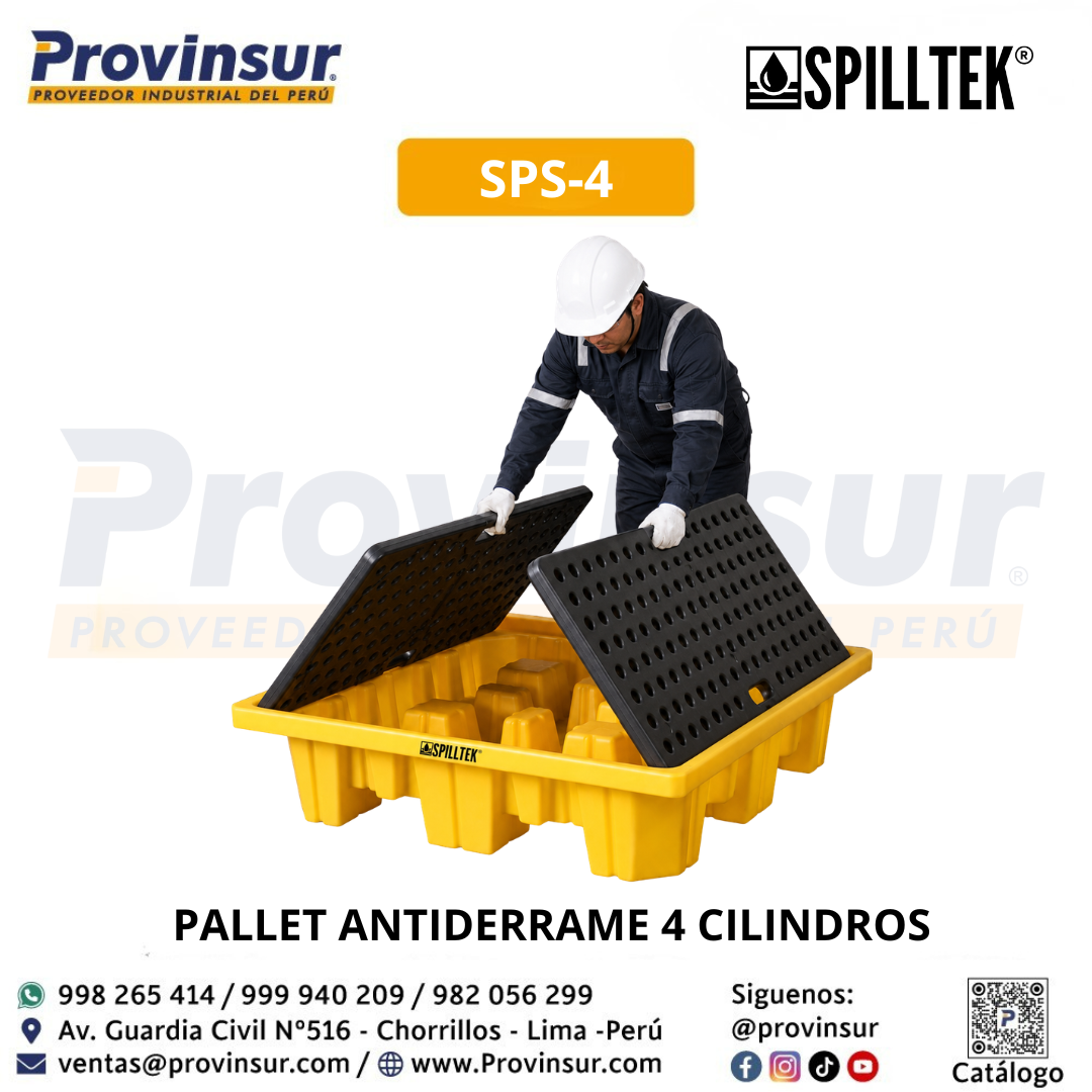 PALLET ANTIDERRAME 4 CILINDROS SPS-4 SPILLTEK 1 PALLET ANTIDERRAME 4 CILINDROS SPS-4 SPILLTEK