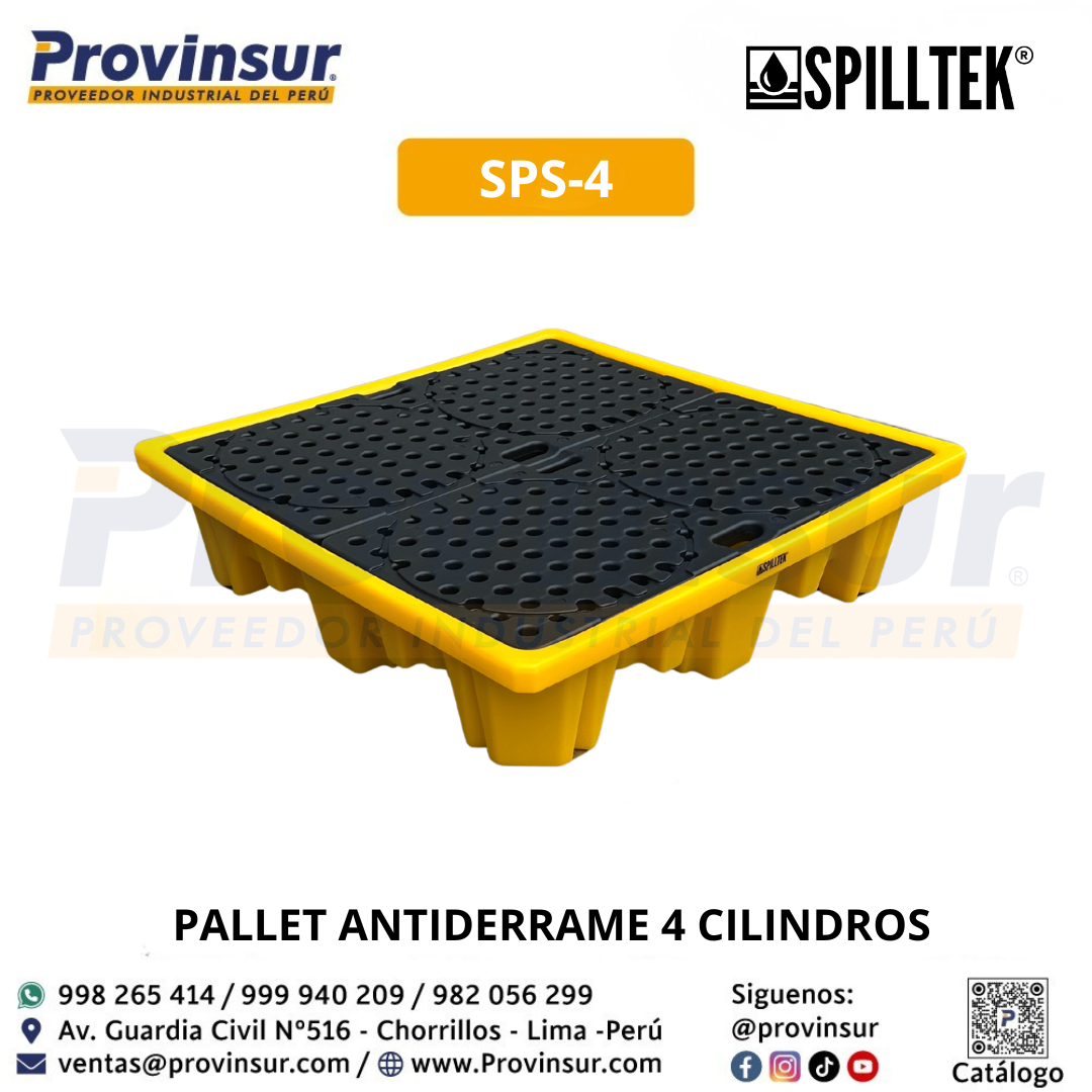 PALLET ANTIDERRAME 4 CILINDROS SPS-4 SPILLTEK 3 PALLET ANTIDERRAME 4 CILINDROS SPS-4 SPILLTEK