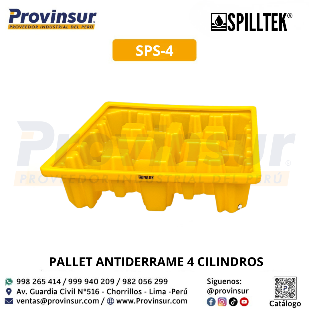 PALLET ANTIDERRAME 4 CILINDROS SPS-4 SPILLTEK 2 PALLET ANTIDERRAME 4 CILINDROS SPS-4 SPILLTEK