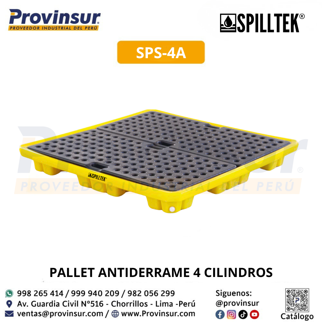 PALLET ANTIDERRAME 4 CILINDROS SPS-4A SPILLTEK 6 PALLET ANTIDERRAME 4 CILINDROS SPS-4A SPILLTEK