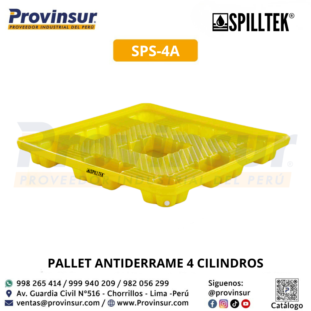 PALLET ANTIDERRAME 4 CILINDROS SPS-4A SPILLTEK 5 PALLET ANTIDERRAME 4 CILINDROS SPS-4A SPILLTEK
