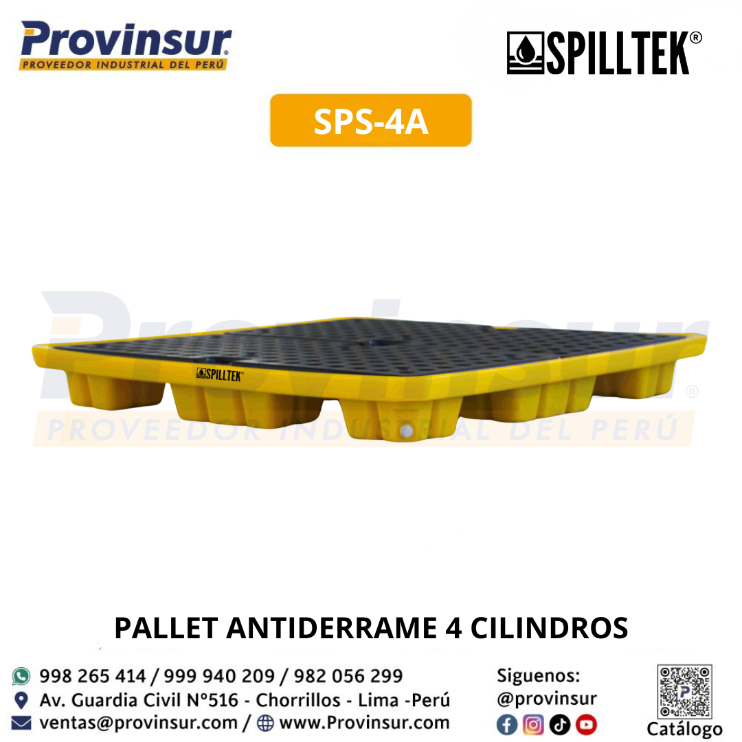 PALLET ANTIDERRAME 4 CILINDROS SPS-4A SPILLTEK 2 PALLET ANTIDERRAME 4 CILINDROS SPS-4A SPILLTEK