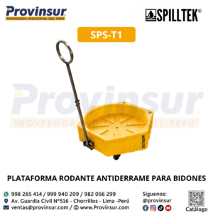 PLATAFORMA RODANTE ANTIDERRAME PARA BIDONES SPS-T1 SPILLTEK